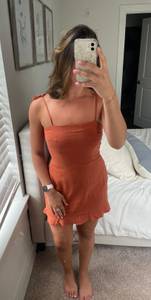 Abercrombie Orange Ruffle Dress