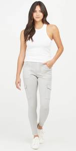 Stretch Twill Ankle Cargo Pant Grey