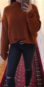 Orange Knit Sweater 