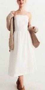 Abercrombie & Fitch NWOT Abercrombie White Linen Dress