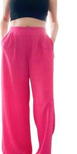 NWT Hot Pink Wide Leg Casual Pleated Trousers