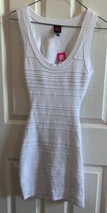 White Bodycon Open Back Dress