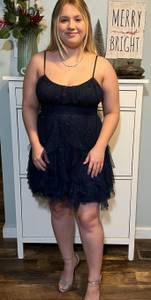 Dark Blue Macys Homecoming Dress 