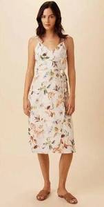 NWT amour vert garden silk dress in Gemini ivory