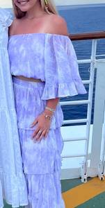 Purple Tye Dye Two Piece Maxi Set