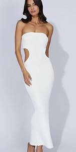 Meshski Cutout Dress White