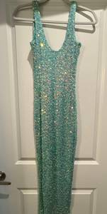 Blue Sequin Dress