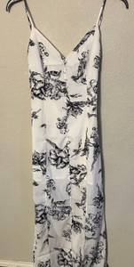 Black & White Floral Maxi Dress