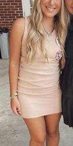 tan dress