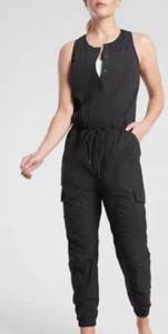 Canopy Parachute Romper in Black