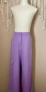 Lilac Tailored Cargo Trousers size S