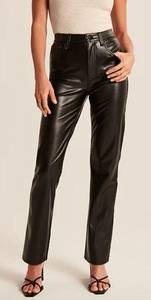 Vegan Leather 90s Straight Pants