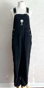 Vintage‎  Tweety Bird black velveteen adjustable overalls size xs