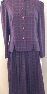 Deadstock New Vintage Leslie Fay dress top and skirt set