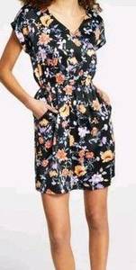 Hippie Rose  Womens Black Cutout Back Elastic Waist Short Dress Juniors