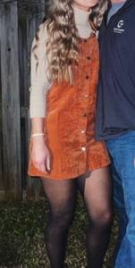 Rust Overall Dress