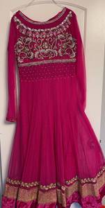 Bridal Hot Pink Indian Anarkali Dress