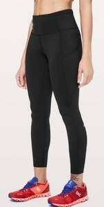 Lululemon Fast & Free 7/8 Tight II Non-Reflective Nulux 25 Black Size 6