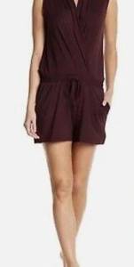 UGG AUSTRALIA KAMI MAROON SURPLICE ROMPER Size Large