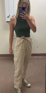 Tan Linen Pants