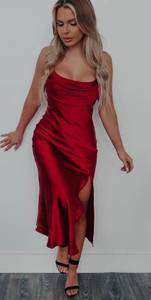 Red Satin Dress