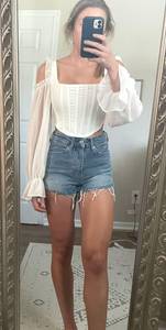 Missguided White Cropped Corset Top