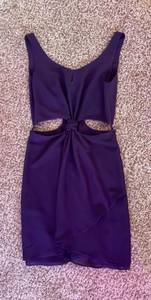 Purple Cut Out Formal Dress