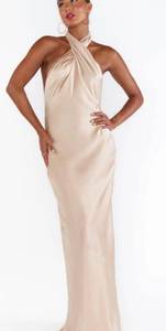 halter Maxi Dress Satin