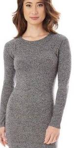 Iz Byer - Heather Grey Bodycon Lace-Up Sweater Dress (NWOT) - Medium