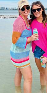 Colorful Crochet Swimsuit Cover Up 