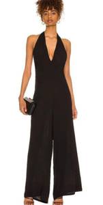 Women's Black Halter Jumpsuit