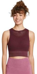 JoyLab  Cutout Ribbed Leggings & High-Neck Double Layer Seamless Bra in Port SzXL