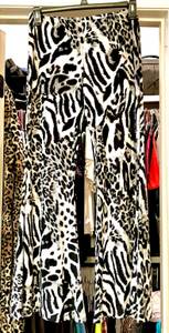 Bellbottom Pull On Pants XL Animal Print