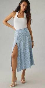 Zoe Side Slit Midi Skirt in Brooke Size US 4