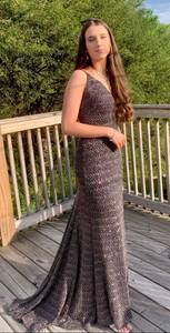 Black Multi Colored Sparkly Prom Dress