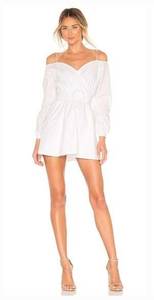 Superdown Leia Off Shoulder Dress in White