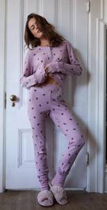 X Playboy Thermal Pajama Set