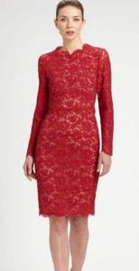 Valentino red lace dress