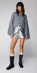 Premium Metallic Crackle Shorts