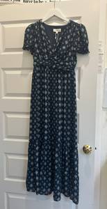 Floral V Neck Maxi Dress