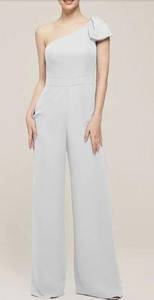 AW Basil Bridesmaid Prom Formal Occasion Wedding Guest Jumpsuit, 26, White