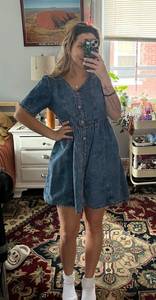 denim babydoll dress