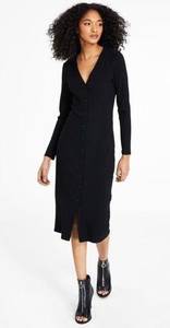 Black Midi Cardigan Dress