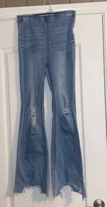 Pull On Denim Flares Size 7