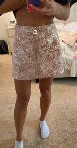 After Market Pink / Metallic Cheetah Skirt