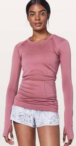 Lululemon Women’s  SWIFTLY TECH long Sleeve Crew size 8 Moss Rose