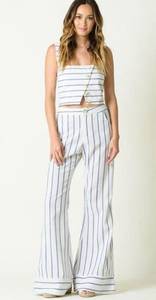 LUCCA ISLA WIDE LEG CUFF PANTS. NWOT