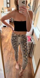 Barbara High Waisted Snake Skin Jeans