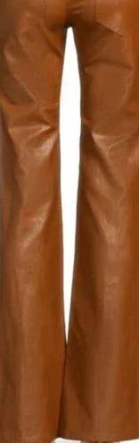 ALC Frank A.L.C. Women's Brown Freddie Faux Leather Bootcut Pants size 14