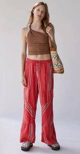 Urban Outfitters  Eden Linen Blend Striped Pants Sz L